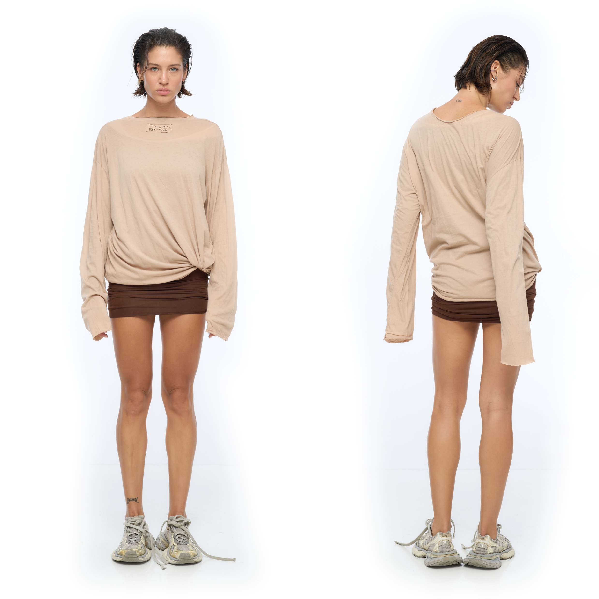 LONGSLEEVE OVERSIZE Beige