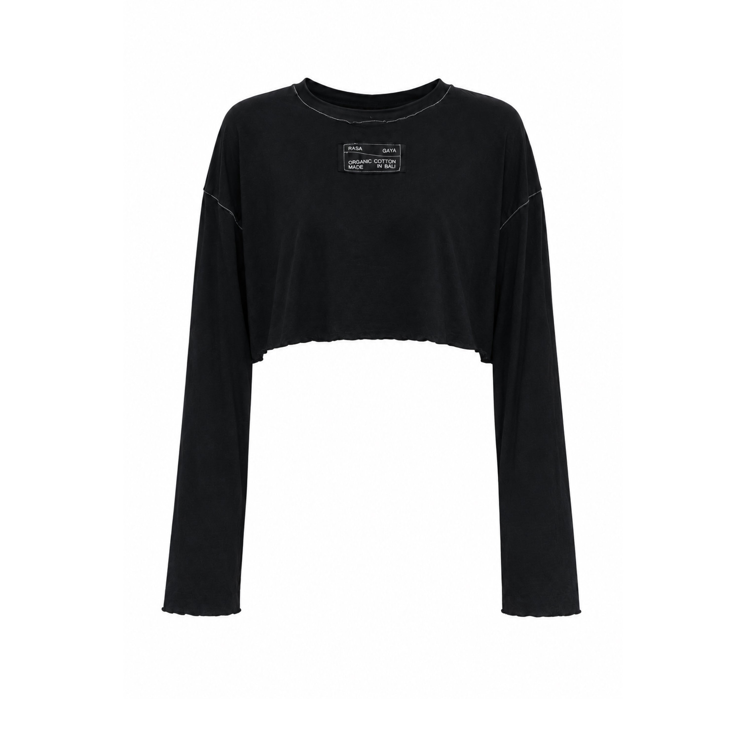 LONGSLEEVE CROP Black