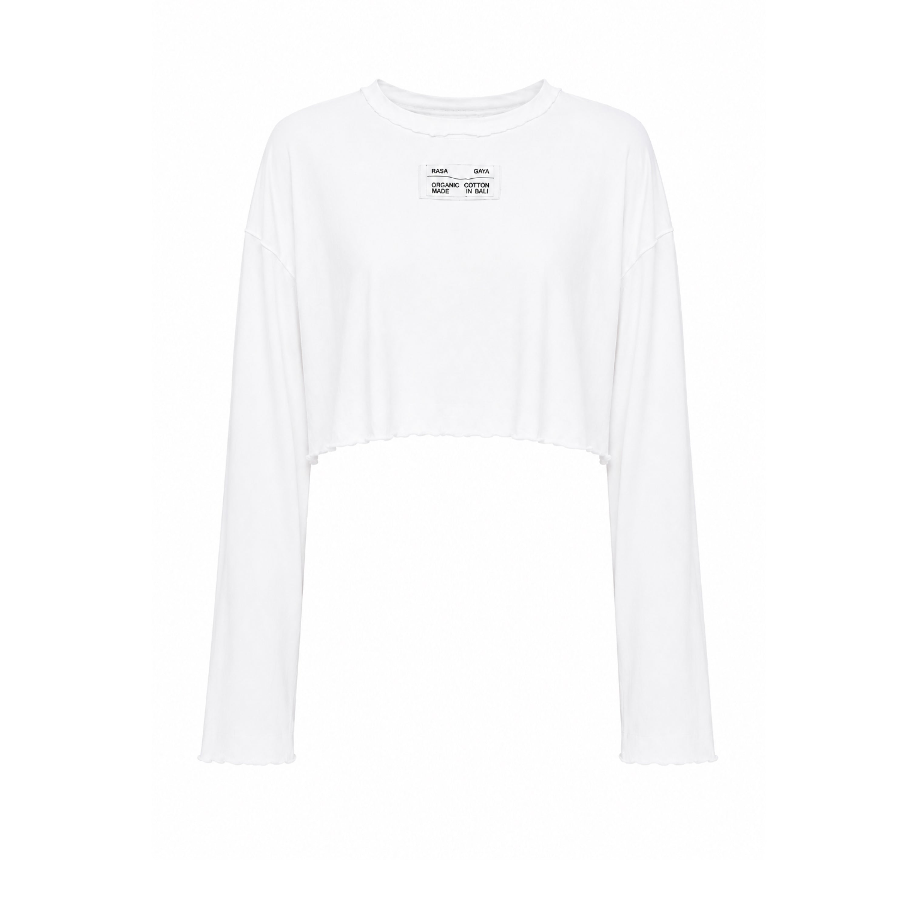 LONGSLEEVE CROP White