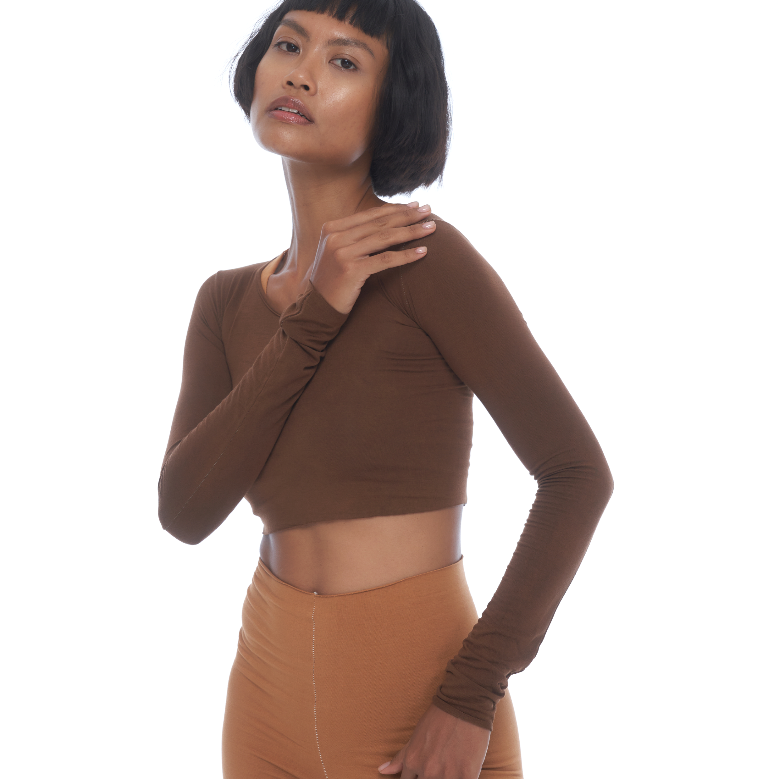 TIGHT LONGSLEEVE Brown