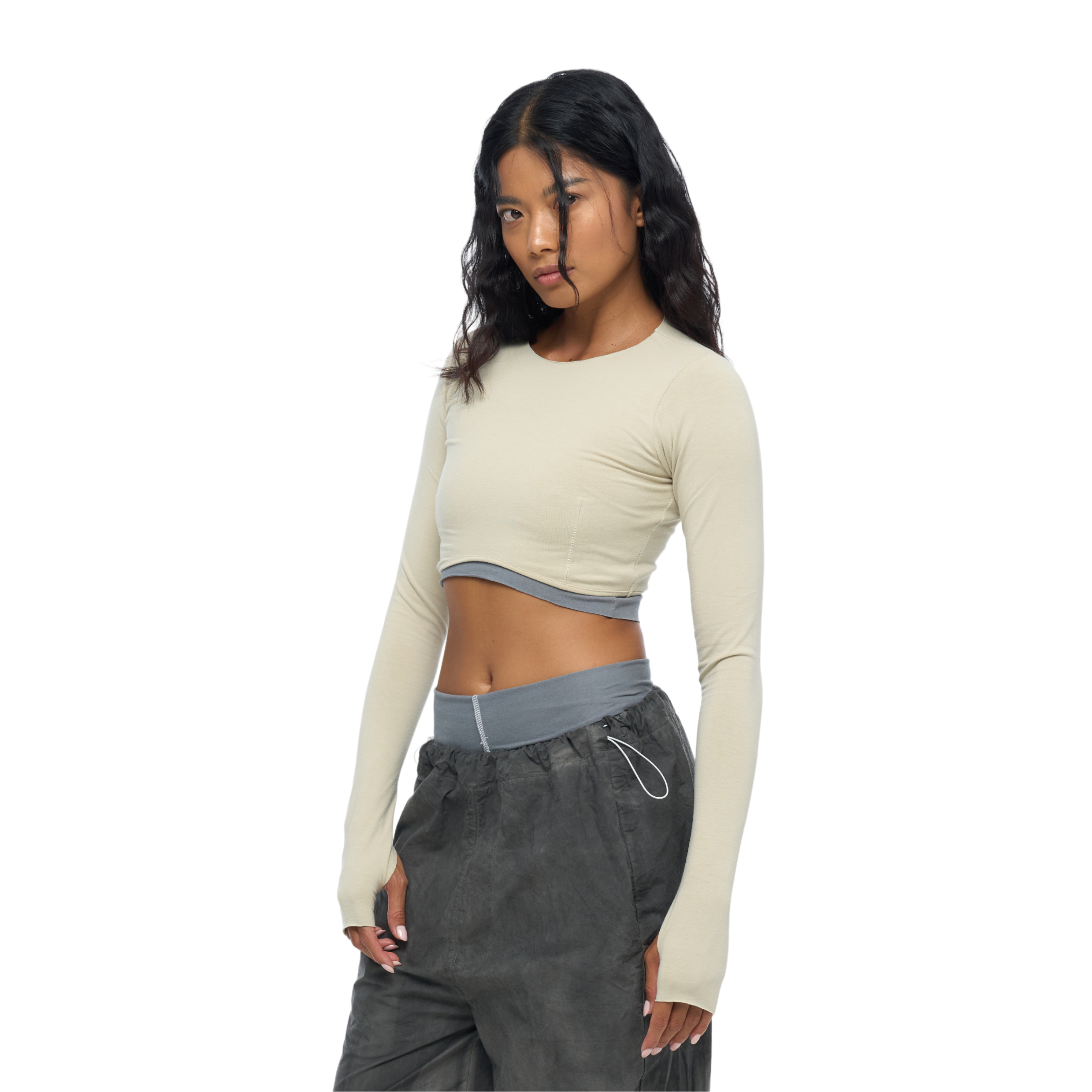 SLEEVE TOP Light Gray