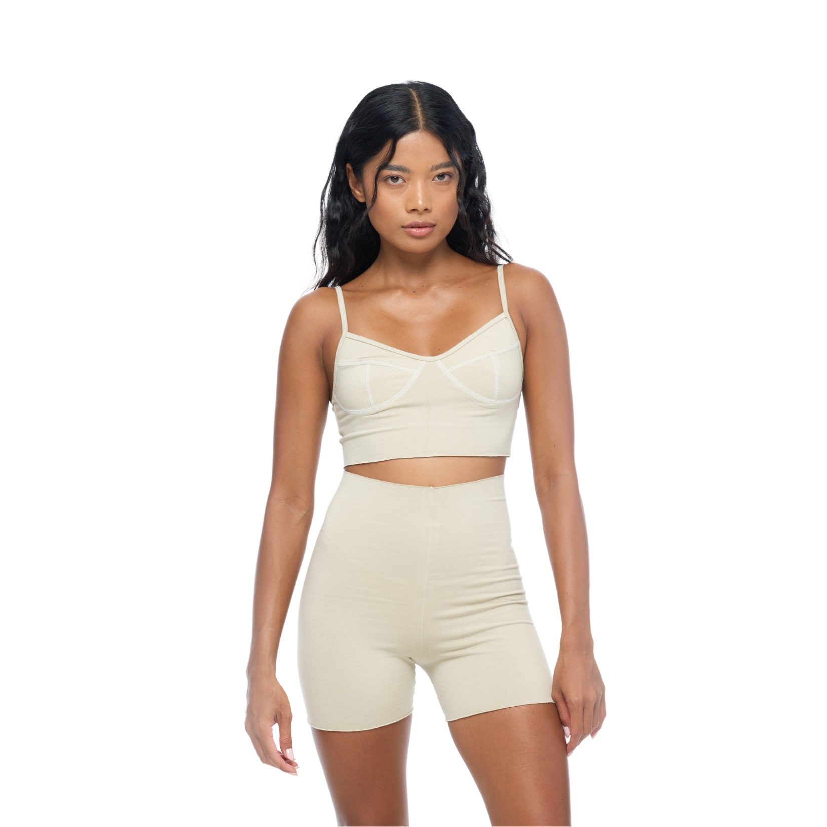 BIKE SHORT HIGH WAIST Light Gray