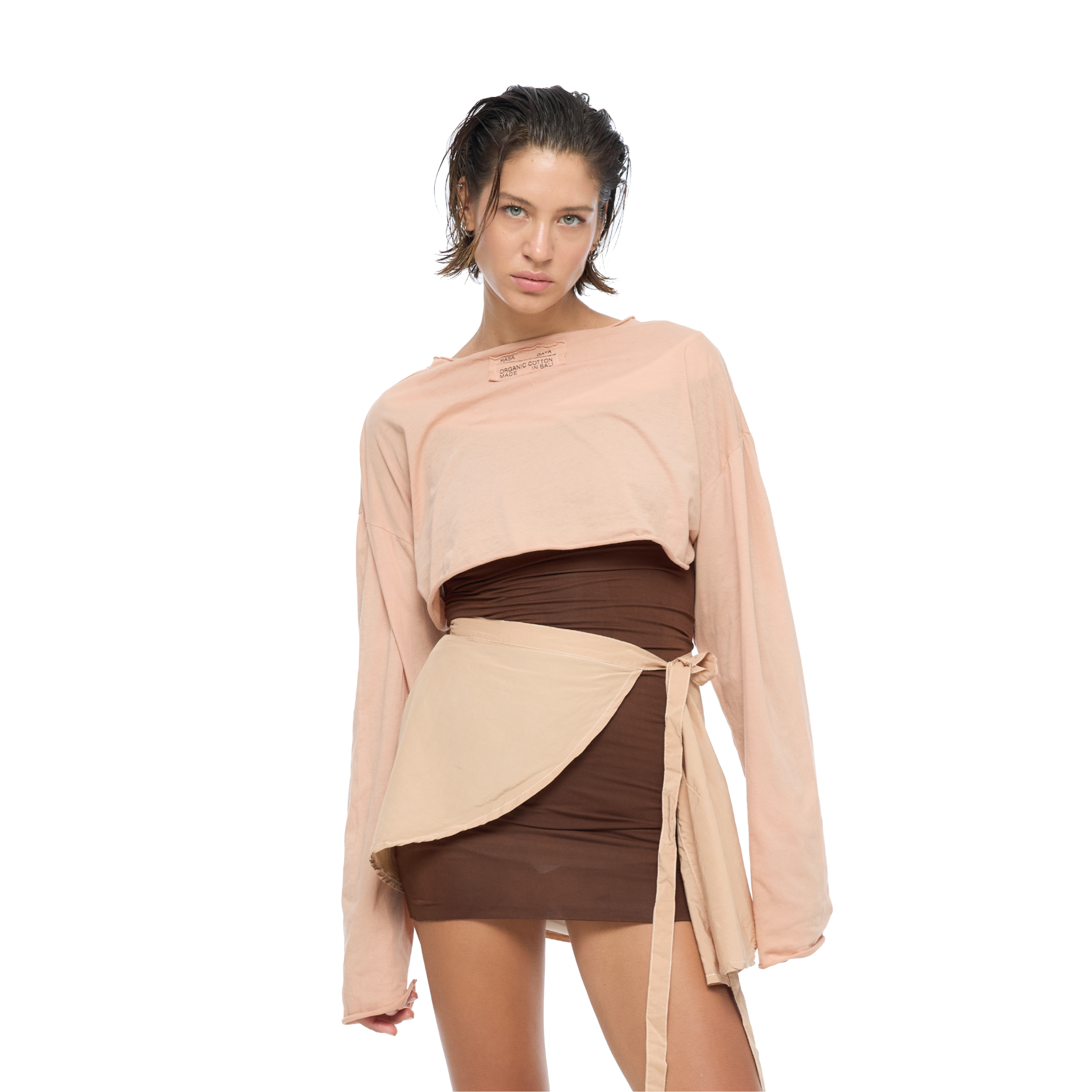 SKIRT FLOWER Beige Pink