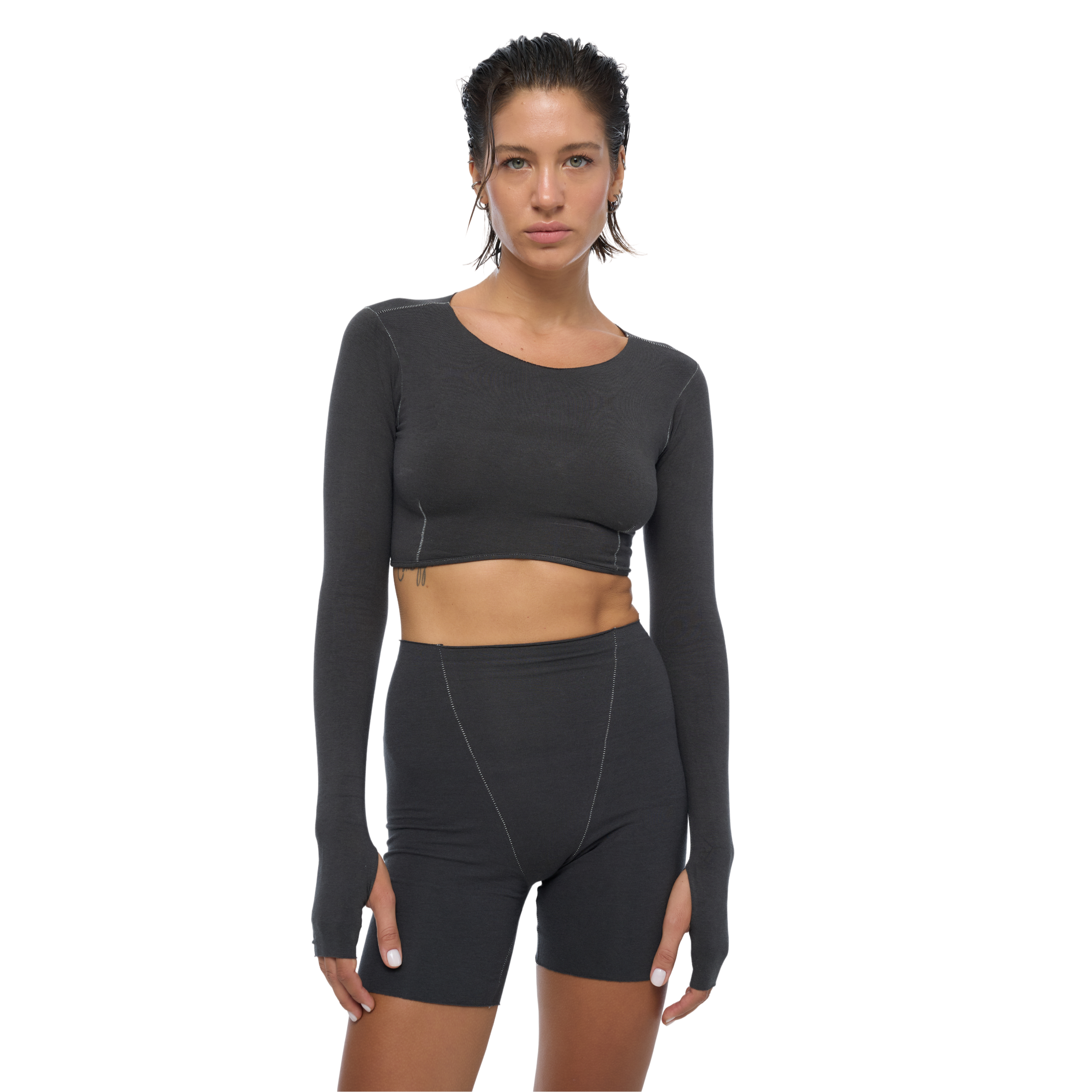 SLEEVE TOP Dark Gray