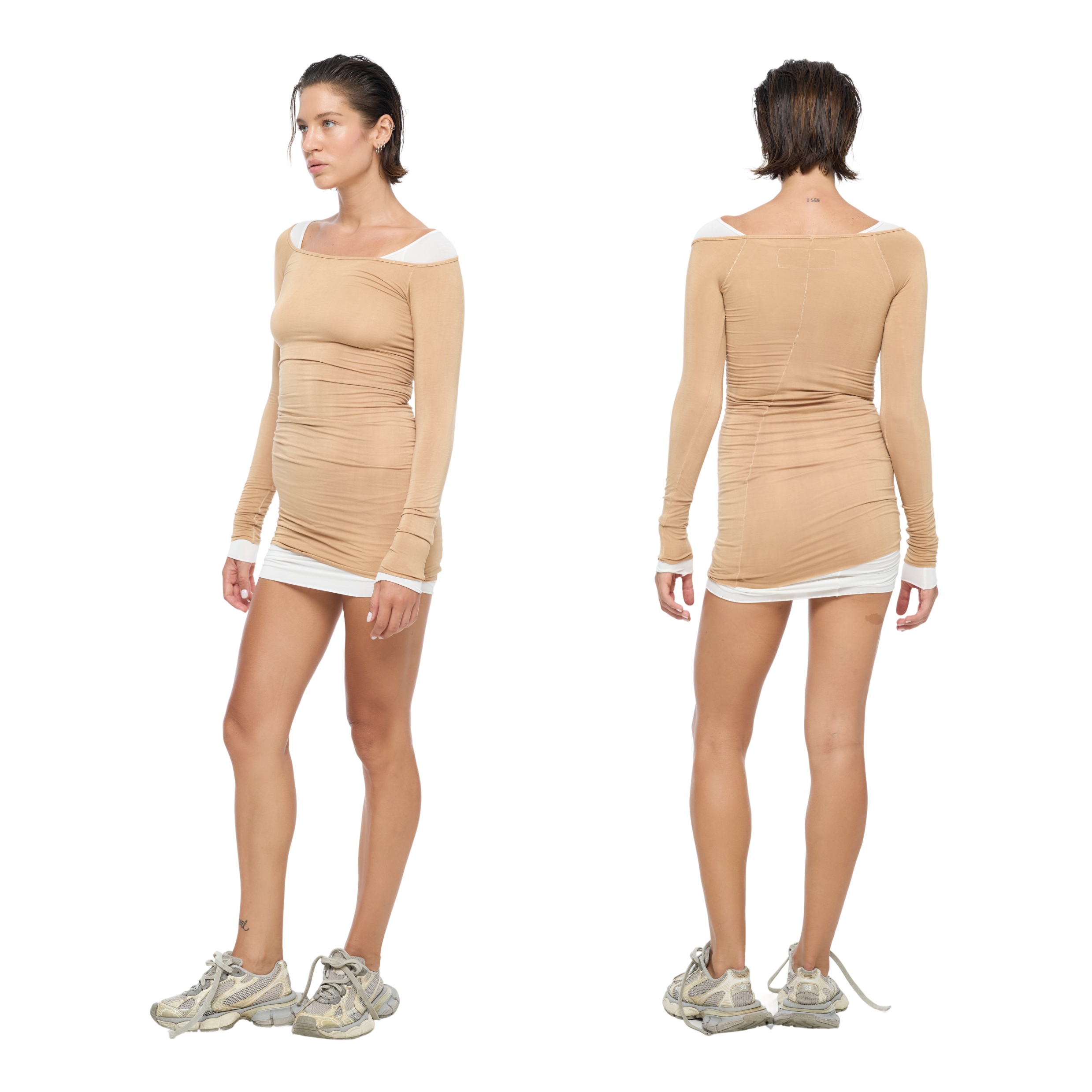 TIGHT DRESS Beige