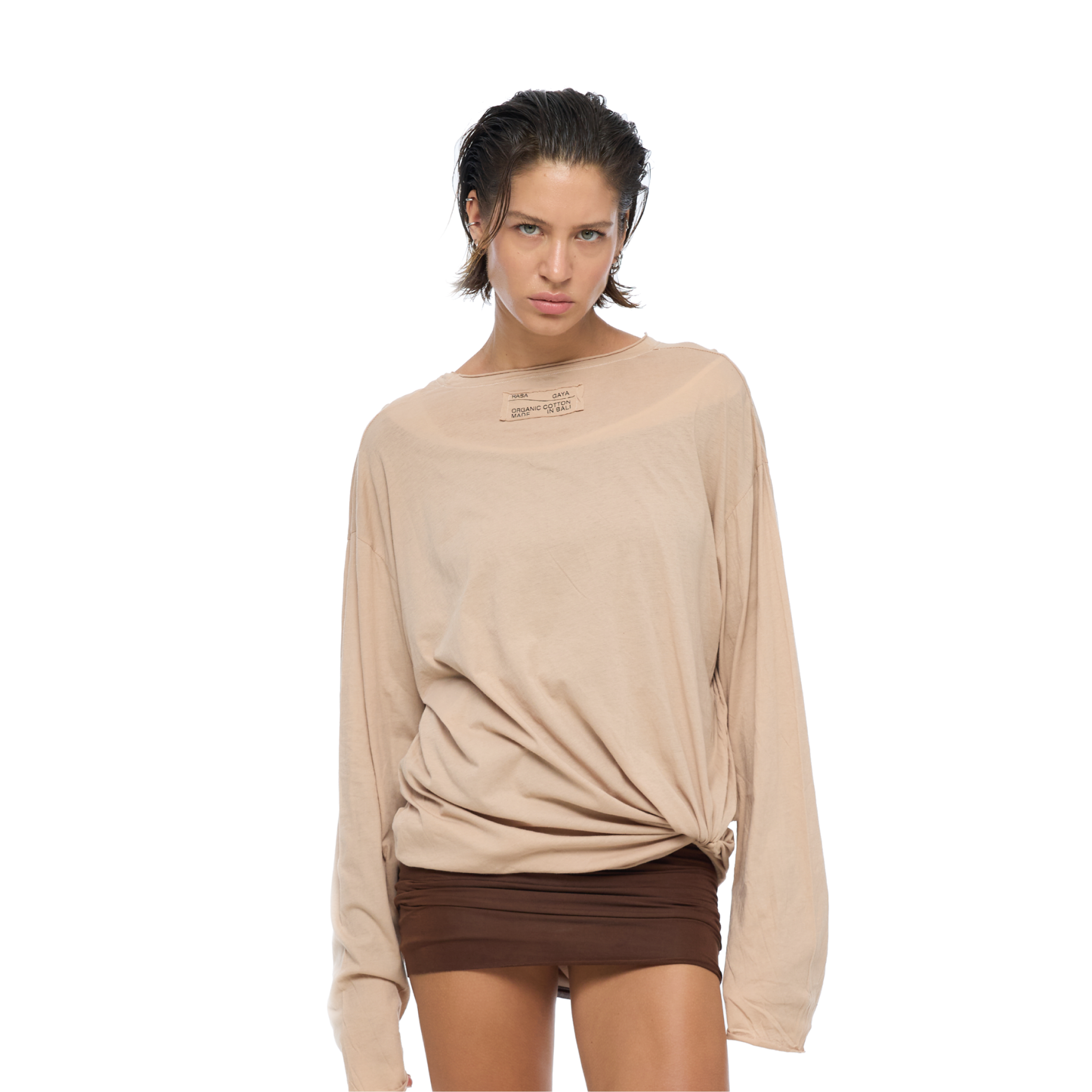 LONGSLEEVE OVERSIZE Beige