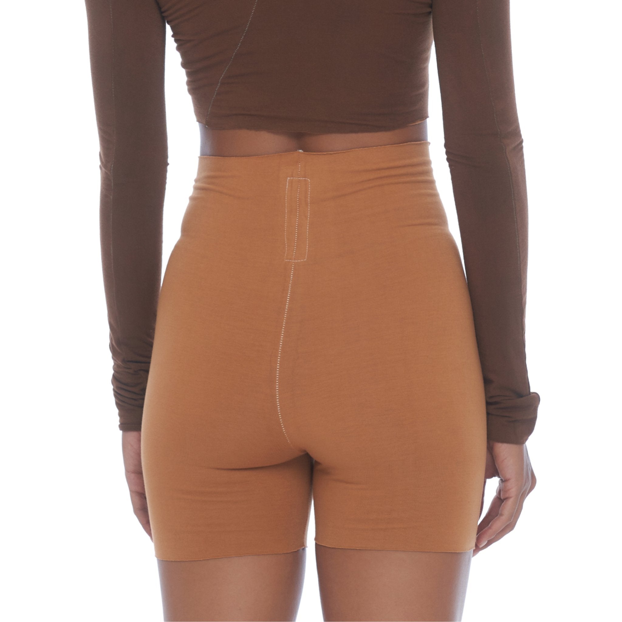 BIKE SHORT HIGH WAIST Beige - RASA GAYA CLOTHES