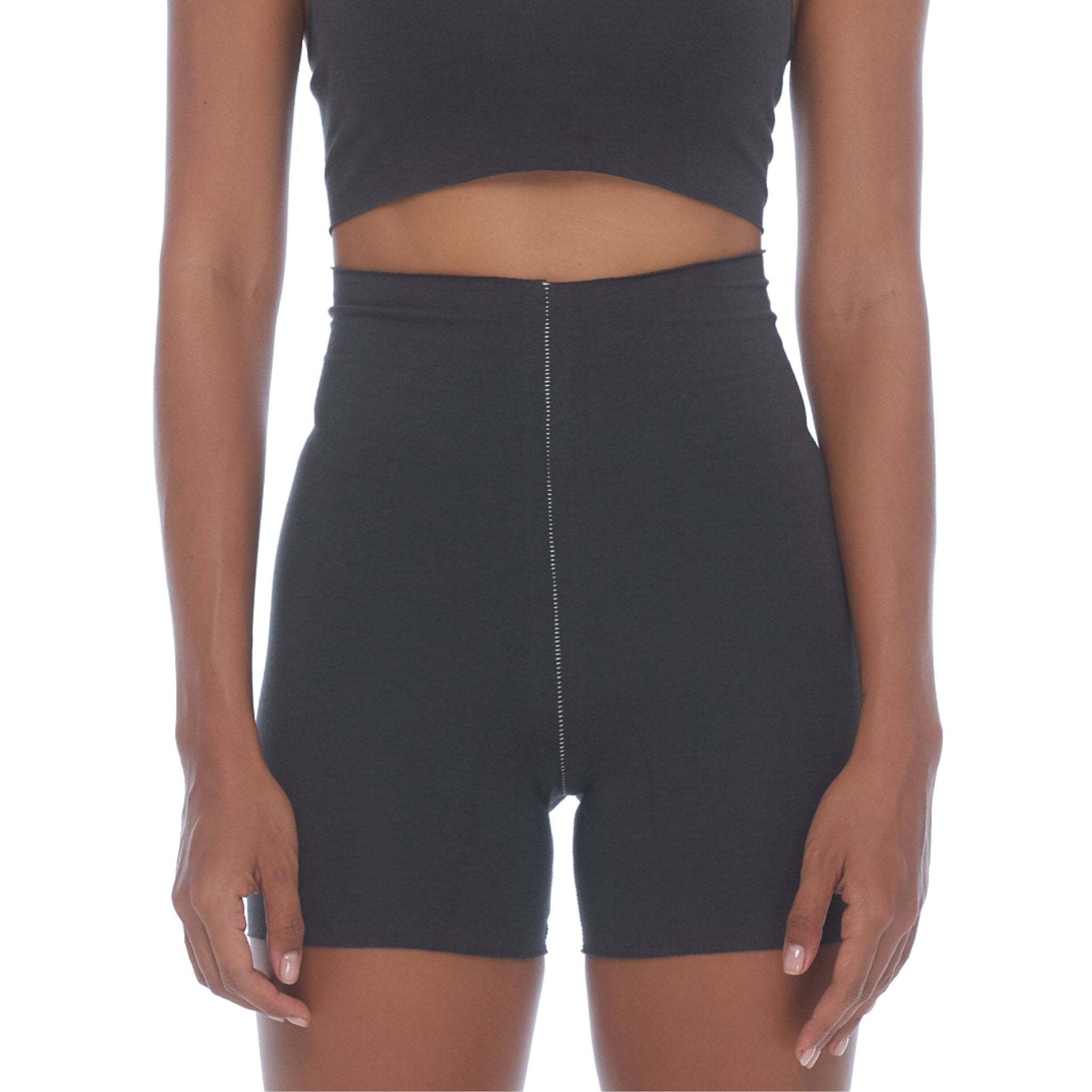 BIKE SHORT HIGH WAIST Dark Gray - RASA GAYA CLOTHES