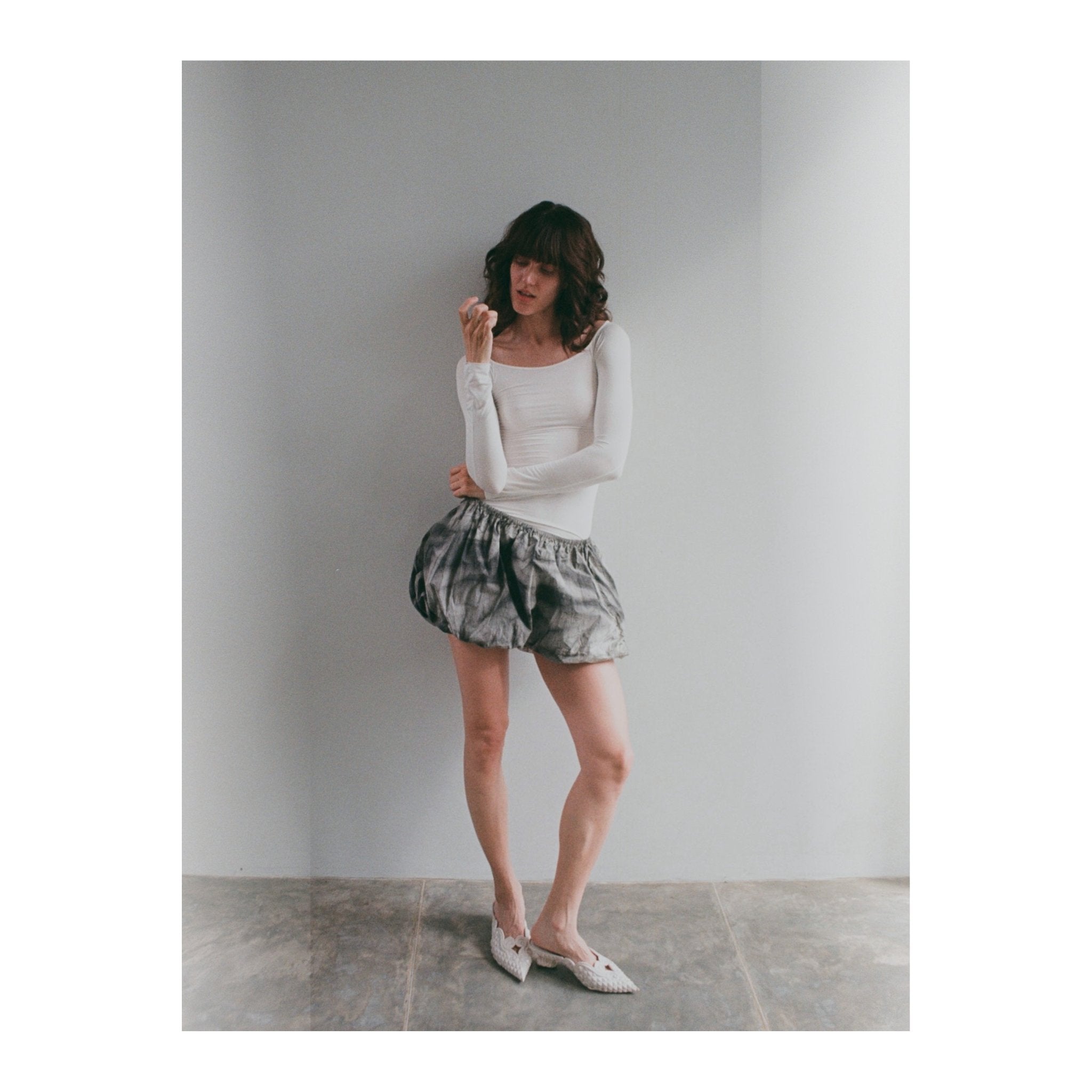 CLOUD SKIRT Marble Grey - RASA GAYA CLOTHES