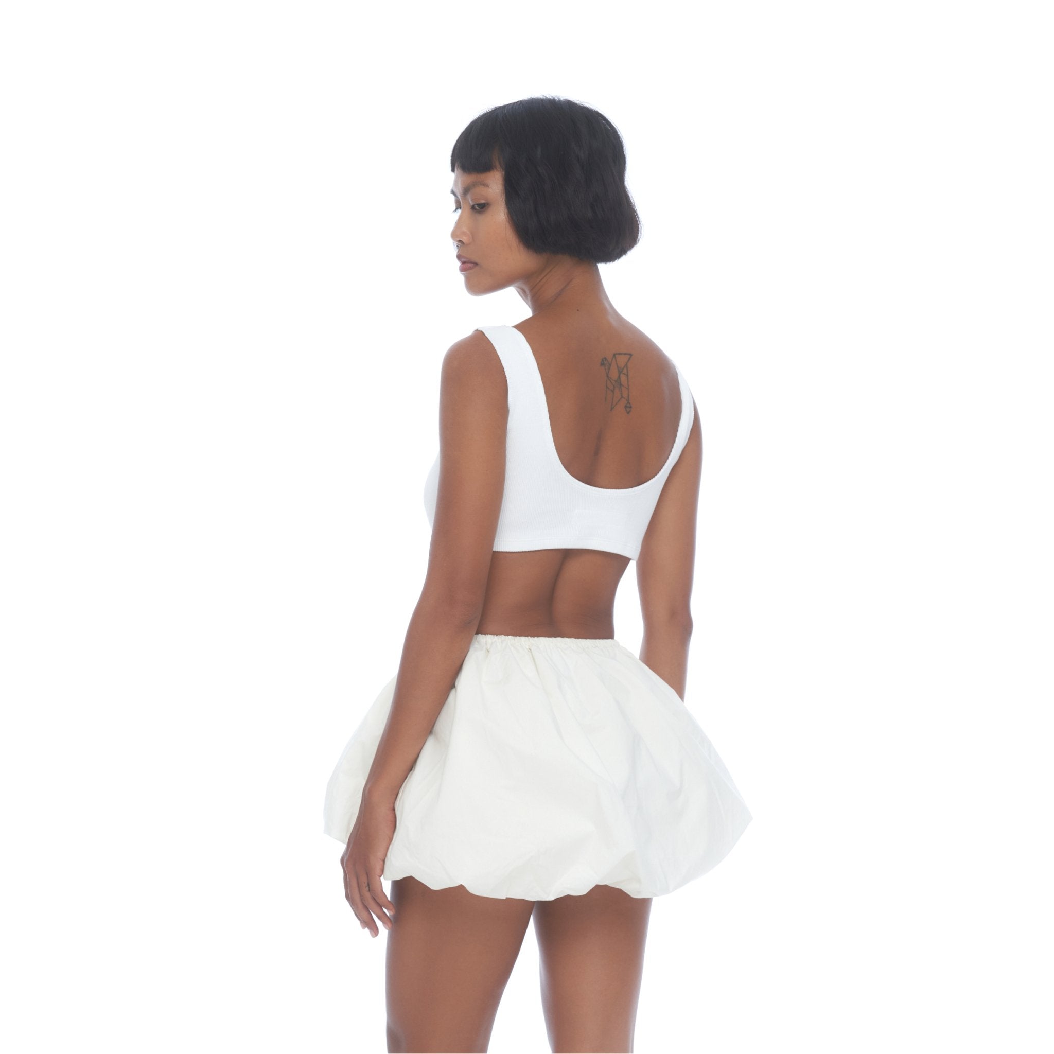 LOW CUT CROP White - RASA GAYA CLOTHES