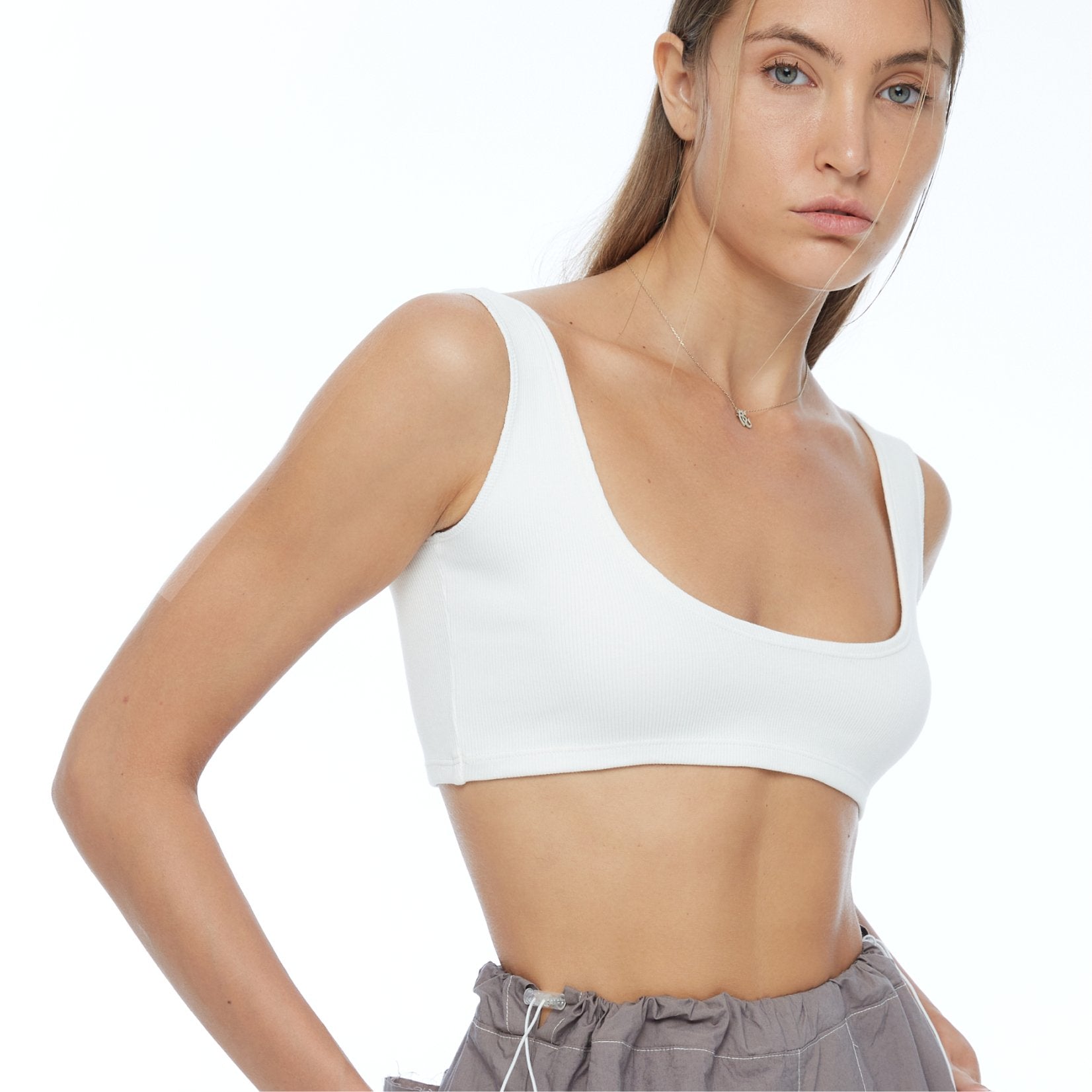 LOW CUT CROP White - RASA GAYA CLOTHES