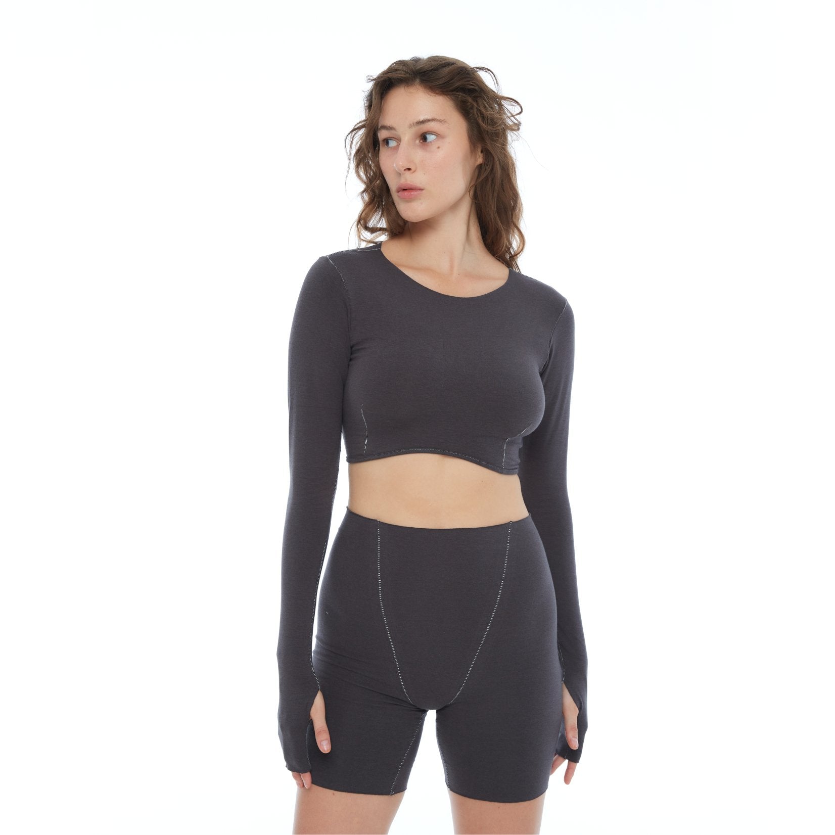 SLEEVE TOP Dark Gray - RASA GAYA CLOTHES